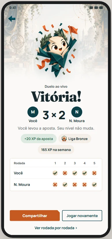 Ilustração aprovada: Vitória no duelo